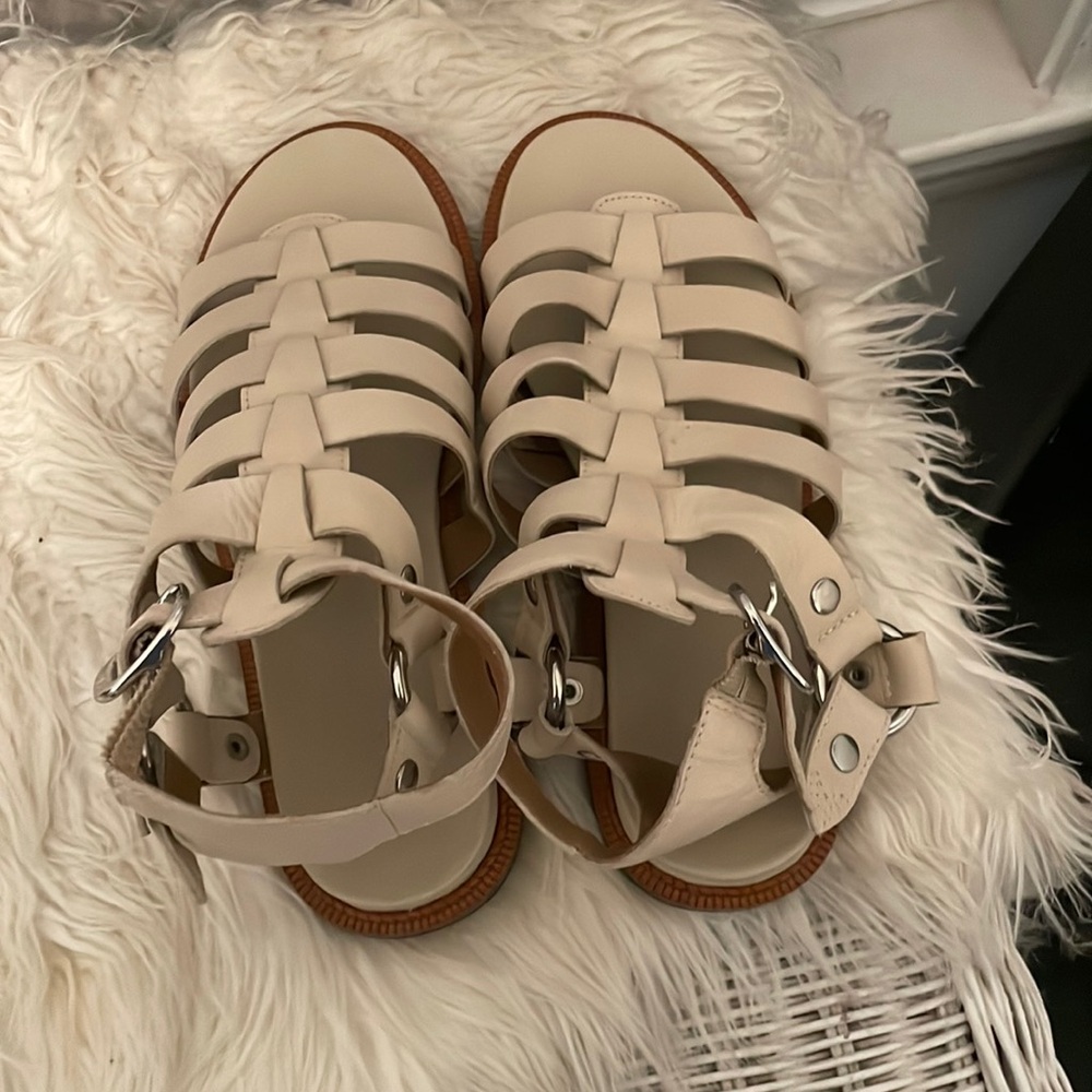 Frye Sandals. Never worn . Flats